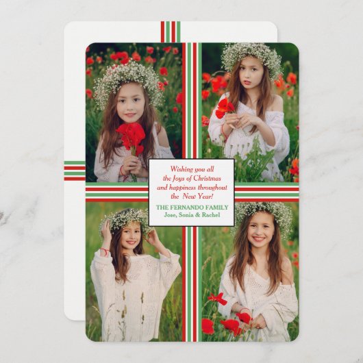 Weihnachtsfeiertag 4 Foto Feiertagskarte (Vorne/Hinten)