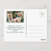 Weihnachtsfeiertag 4 FOTO Gruß Postkarte (Rückseite)