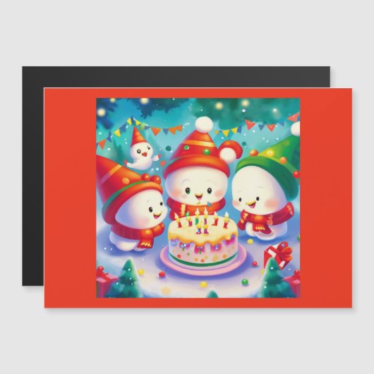 Weihnachtsfeiertag 6 magnetkarte (Vorne/Hinten)