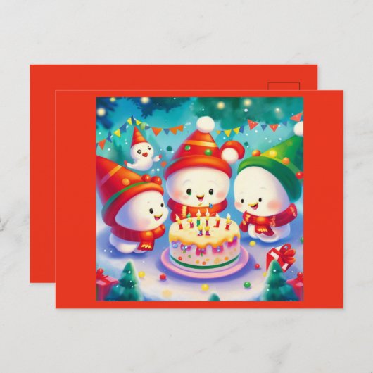 Weihnachtsfeiertag 6 postkarte (Vorne/Hinten)