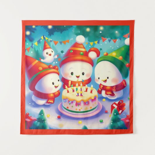 Weihnachtsfeiertag 6 wandteppich (Vorderseite)