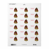 Weihnachtsfeiertag Adressaufkleber (Vorne)