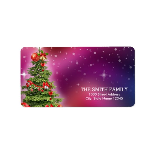 Weihnachtsfeiertag Adressaufkleber (Vorne)