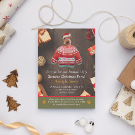 Weihnachtsfeiertag Airedale Dog Ugly Sweater Party Einladung