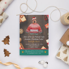 Weihnachtsfeiertag Airedale Dog Ugly Sweater Party Einladung