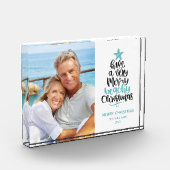 Weihnachtsfeiertag am Strand Fotoblock (Links)