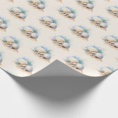 Weihnachtsfeiertag an der Küste Geschenkpapier (Ecke)