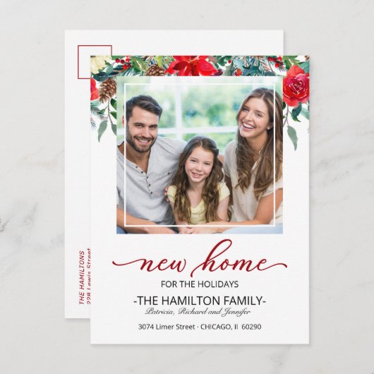 Weihnachtsfeiertag Ankündigung Foto (Vorne/Hinten)