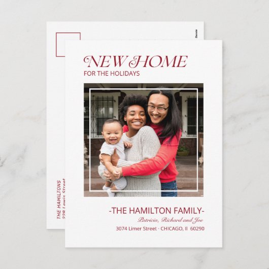 Weihnachtsfeiertag Ankündigung Foto (Vorne/Hinten)