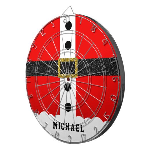 Weihnachtsfeiertag Anzug Moderner Glitzer Gürtel Dartscheibe (Vorderseite rechts)