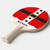 Weihnachtsfeiertag Anzug Moderner Glitzer Gürtel Tischtennis Schläger (Vorderseite)
