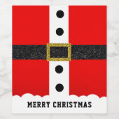 Weihnachtsfeiertag Anzug Moderner Glitzer Gürtel Weinetikett (Einzelnes Label)