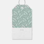 Weihnachtsfeiertag - Aqua Geschenkanhänger (Rückseite)