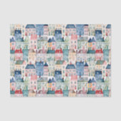 Weihnachtsfeiertag Aquarellfarbenes Tissue Seidenpapier (Vorderseite)