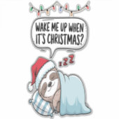 Weihnachtsfeiertag Aufkleber (Vorderseite)