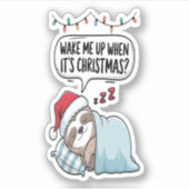 Weihnachtsfeiertag Aufkleber (Vorderseite)