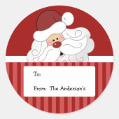 Weihnachtsfeiertag-Aufkleber des Weihnachtsmanns Runder Aufkleber (Vorderseite)
