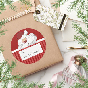 Weihnachtsfeiertag-Aufkleber des Weihnachtsmanns Runder Aufkleber
