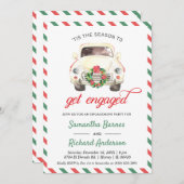 Weihnachtsfeiertag Auto Reisen Verlobung Hochzeit Einladung (Vorne/Hinten)