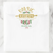 Weihnachtsfeiertag - Backbrille - Multi Runder Aufkleber (Tasche)