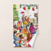 Weihnachtsfeiertag Badhandtuch Set (Handtuch)