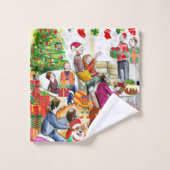 Weihnachtsfeiertag Badhandtuch Set (Waschlappen)