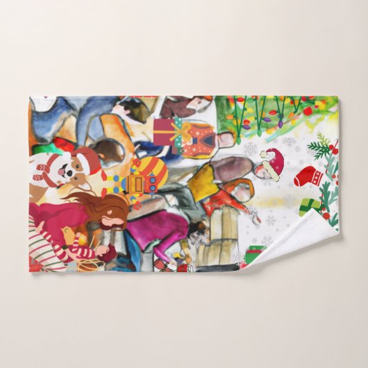 Weihnachtsfeiertag Badhandtuch Set (Handtuch)