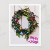 Weihnachtsfeiertag Bauernhof Modernes Haus \ Feiertagspostkarte (Vorderseite)