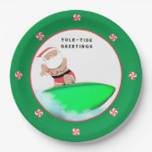 Weihnachtsfeiertag Beach Party Pappteller (Vorderseite)