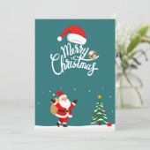 Weihnachtsfeiertag bearbeitbar druckbar einladung (Stehend Vorderseite)