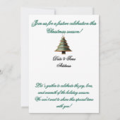 Weihnachtsfeiertag bearbeitbar druckbar einladung (Rückseite)