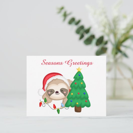 Weihnachtsfeiertag - Begrüßung Feiertagspostkarte (Stehend Vorderseite)