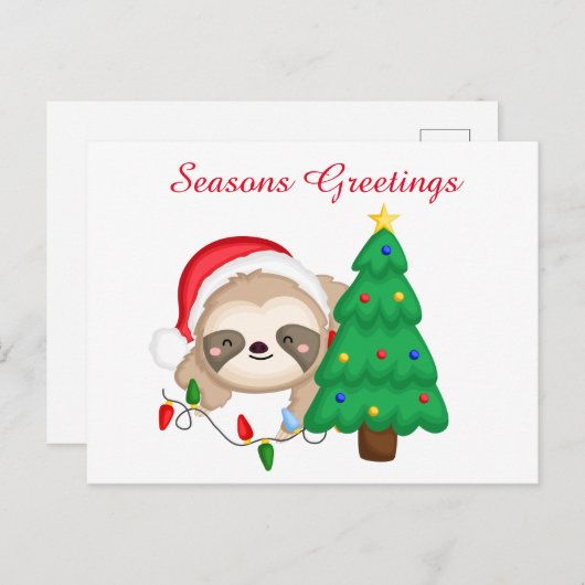 Weihnachtsfeiertag - Begrüßung Feiertagspostkarte (Vorne/Hinten)