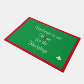 Weihnachtsfeiertag Begrüßungsmatte Fußmatte (Schrägansicht)