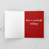 Weihnachtsfeiertag Bernese Mountain Dog Dankeskarte (Innenseite)