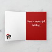 Weihnachtsfeiertag Bernese Mountain Dog Karte (Innenseite)