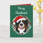 Weihnachtsfeiertag Bernese Mountain Dog Karte (Gelbe Blume)