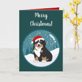 Weihnachtsfeiertag Bernese Mountain Dog Karte (Gelbe Blume)