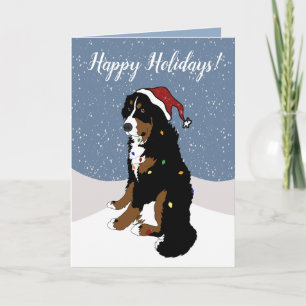 Weihnachtsfeiertag Bernese Mountain Dog Karte