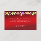 Weihnachtsfeiertag, Berufliches Dekorationsunterne Visitenkarte (Rückseite)