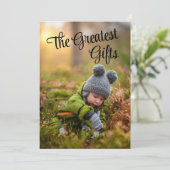 Weihnachtsfeiertag Bestes Geschenk Foto Familienna Feiertagskarte (Stehend Vorderseite)