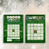 Weihnachtsfeiertag Bingo Game Card Einladung