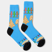 Weihnachtsfeiertag Blaue Lebkuchengeschenke Socken (Rechts)