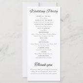 Weihnachtsfeiertag Blume Hochzeitsprogramm (Rückseite)