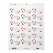 Weihnachtsfeiertag Blumenstrauß-Rücksendeadresse Adressaufkleber (Vorne)