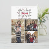 Weihnachtsfeiertag | Botanisch | Fotokarte Feiertagskarte (Stehend Vorderseite)