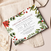 Weihnachtsfeiertag Botanische Einladung Flyer