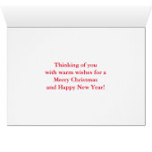 Weihnachtsfeiertag Botanische Grußkarte Kardinal (Innenansicht Horizontal (Unten))