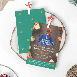 Weihnachtsfeiertag Boxer Dog Ugly Sweater Party Einladung