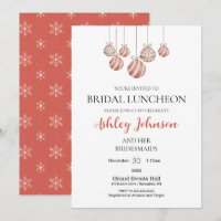 Weihnachtsfeiertag Bridal Luncheon Einladung
